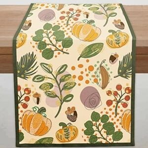 PROCIDA Fall Thanksgiving Pumpkin Table Runner 13 x 72 Inches